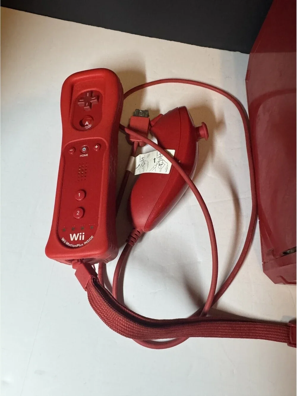 Nintendo Wii Console RVL-001 Red 25th Anniversary Console Works - Remote Doesn't
